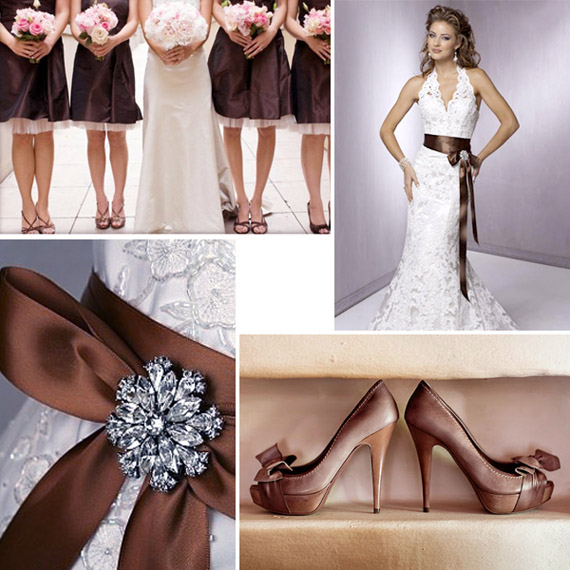 Свадьба в коричневом цвете - идеи оформления, образ жениха и невесты с фото